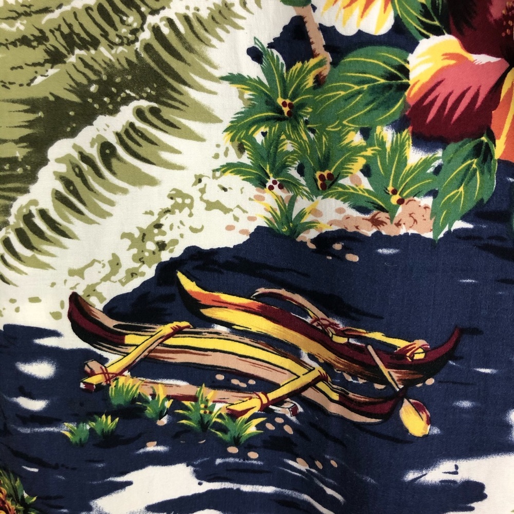 Hilo Hattie Vintage Hawaiian V Neck Blouse Medium - Picture 7 of 10